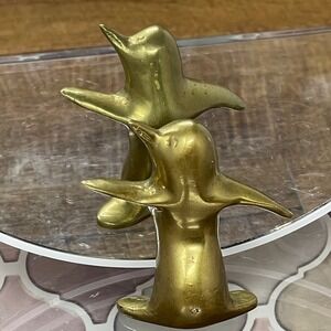 Vintage Brass Penguin Figurine‎ Abstract Mid Century Modern Decor